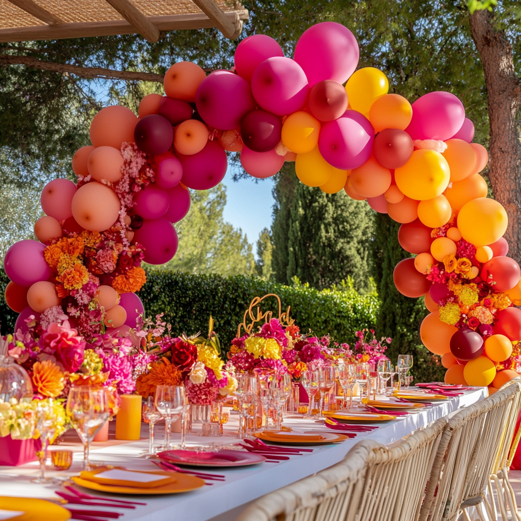 An outdoor birthday party setting | Source: Midjourney