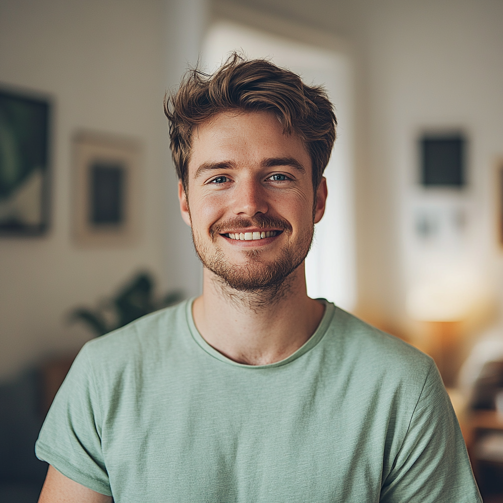 A man smiling | Source: Midjourney