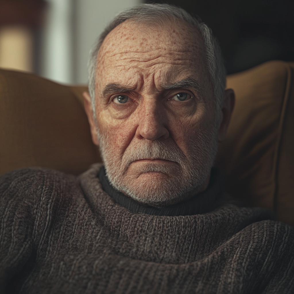 An serious looking older man | Source: Midjourney