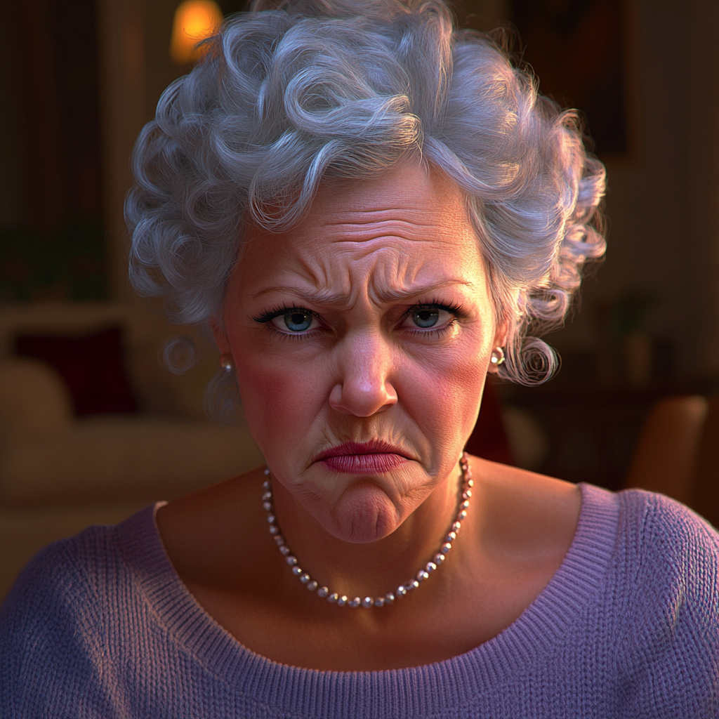 An angry senior woman | Source: Midjourney